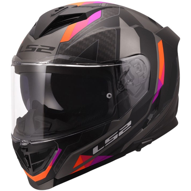 Casco integrale da moto LS2 FF818 Storm III Sports grigio-viola opaco