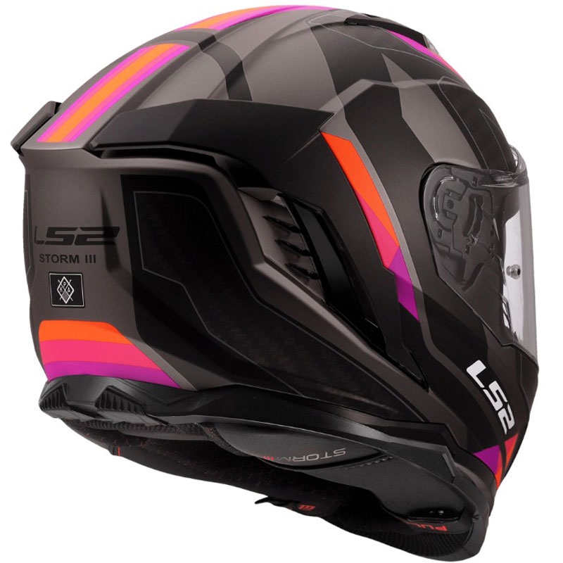 Casco integrale da moto LS2 FF818 Storm III Sports grigio-viola opaco