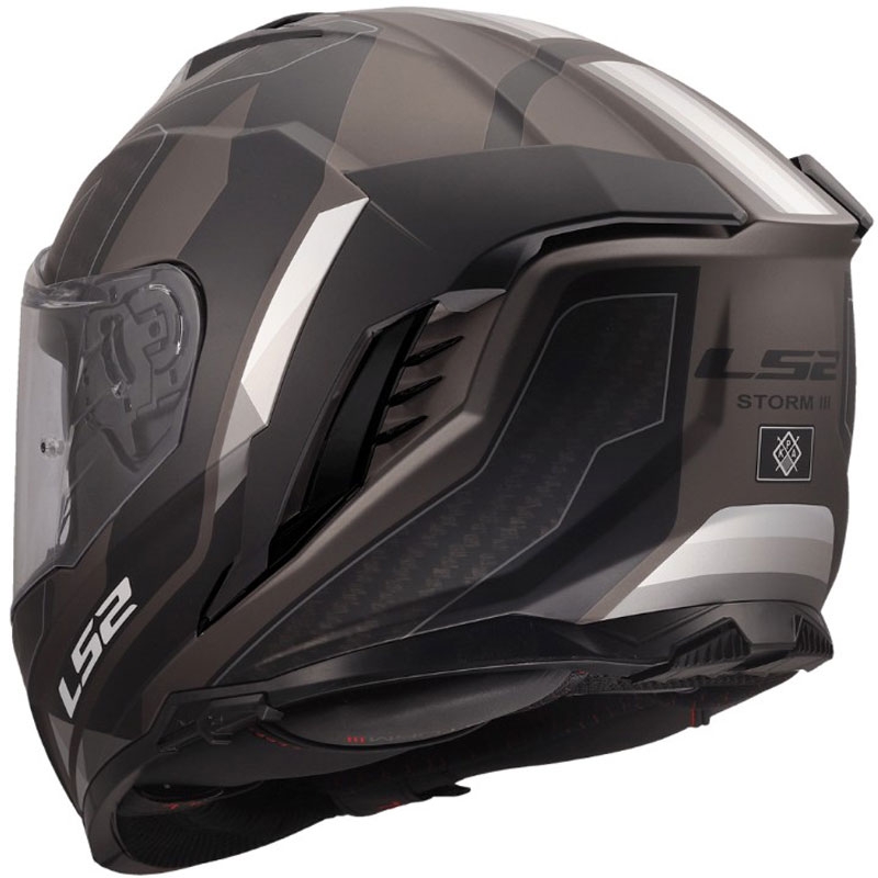 Casco integrale da moto LS2 FF818 Storm III Sports nero opaco-grigio