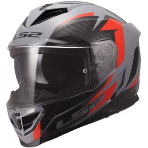 Casco integrale da moto LS2 FF818 Storm III Dynamo grigio-rosso lucido