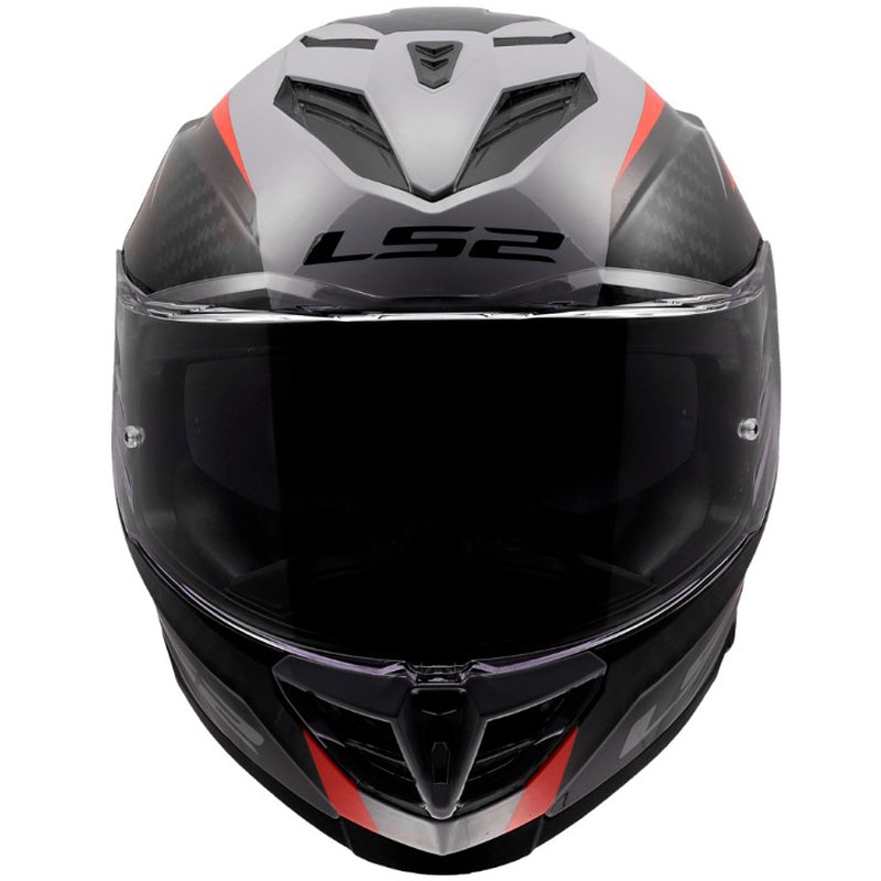 Casco integrale da moto LS2 FF818 Storm III Dynamo grigio-rosso lucido