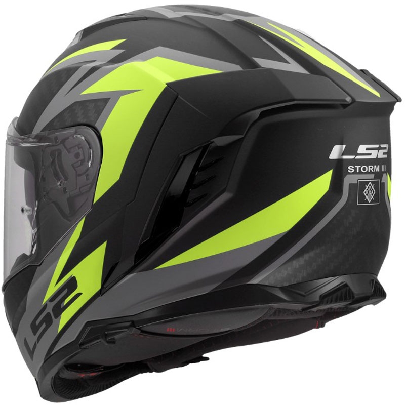 Casco integrale da moto LS2 FF818 Storm III Dynamo nero-giallo