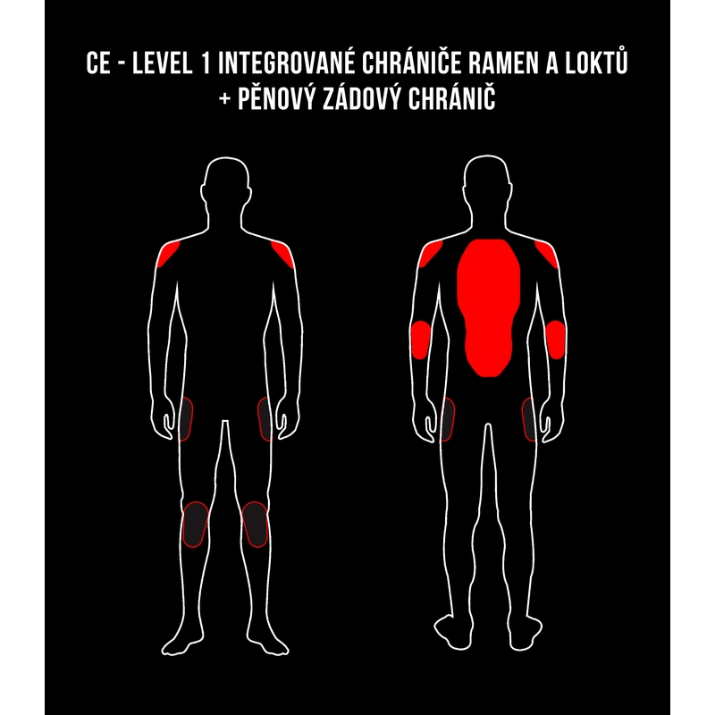 Bunda na motorku Street Racer Spark černo-bílá