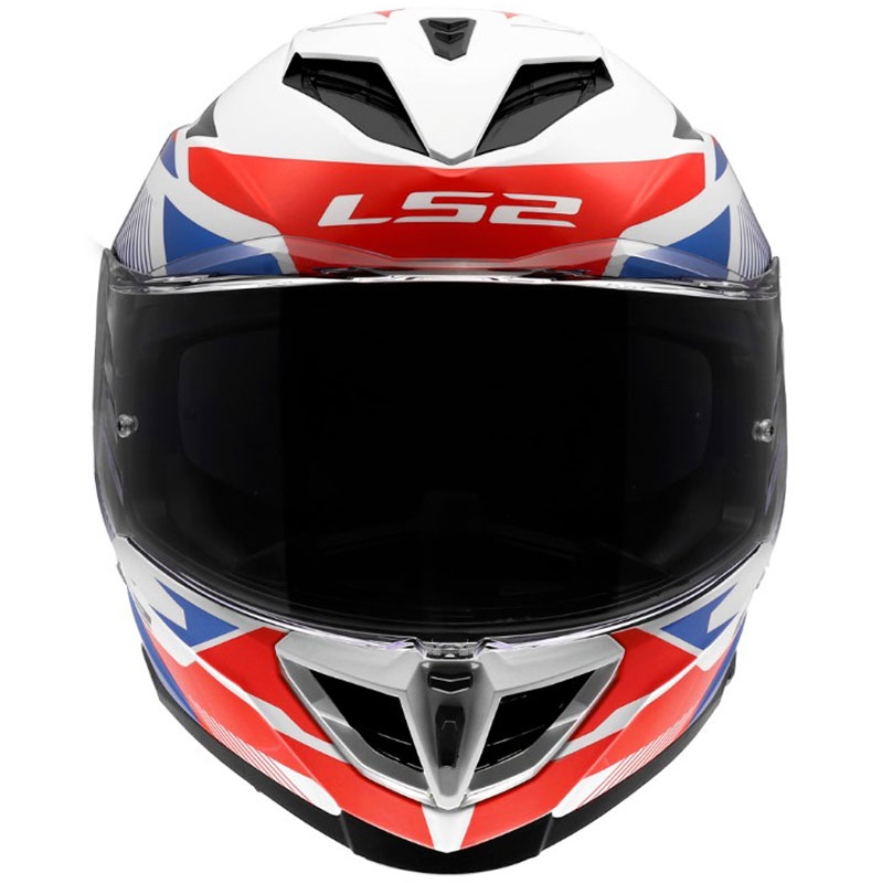 Casco integrale da moto LS2 FF818 Storm III Komai bianco-blu-rosso lucido