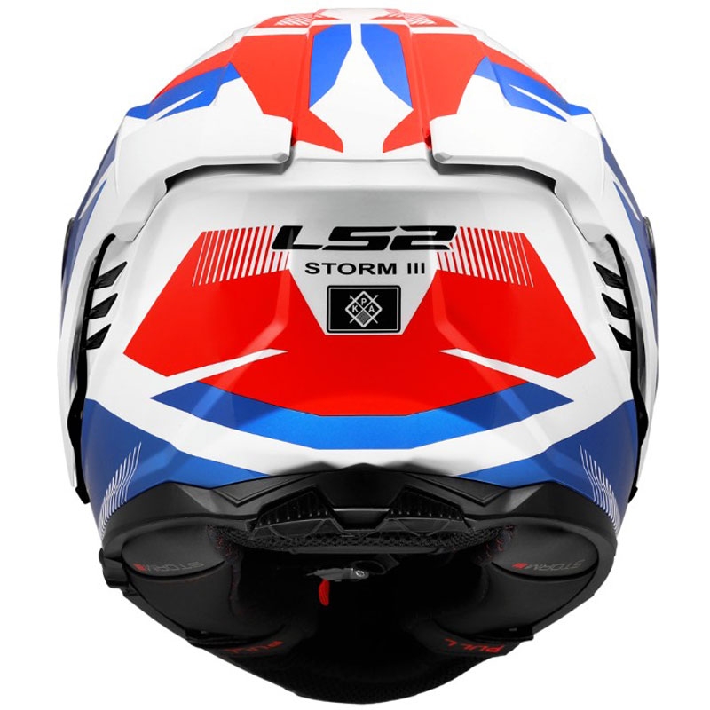 Casco integrale da moto LS2 FF818 Storm III Komai bianco-blu-rosso lucido