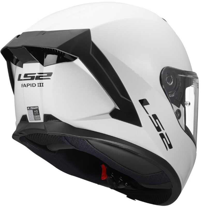 Casco integrale da moto LS2 FF820 Rapid III Solid bianco lucido