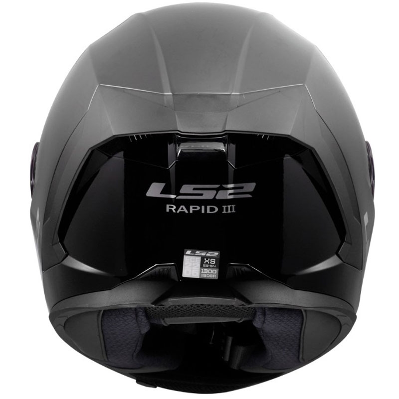 Casco integrale da moto LS2 FF820 Rapid III Solid nero lucido