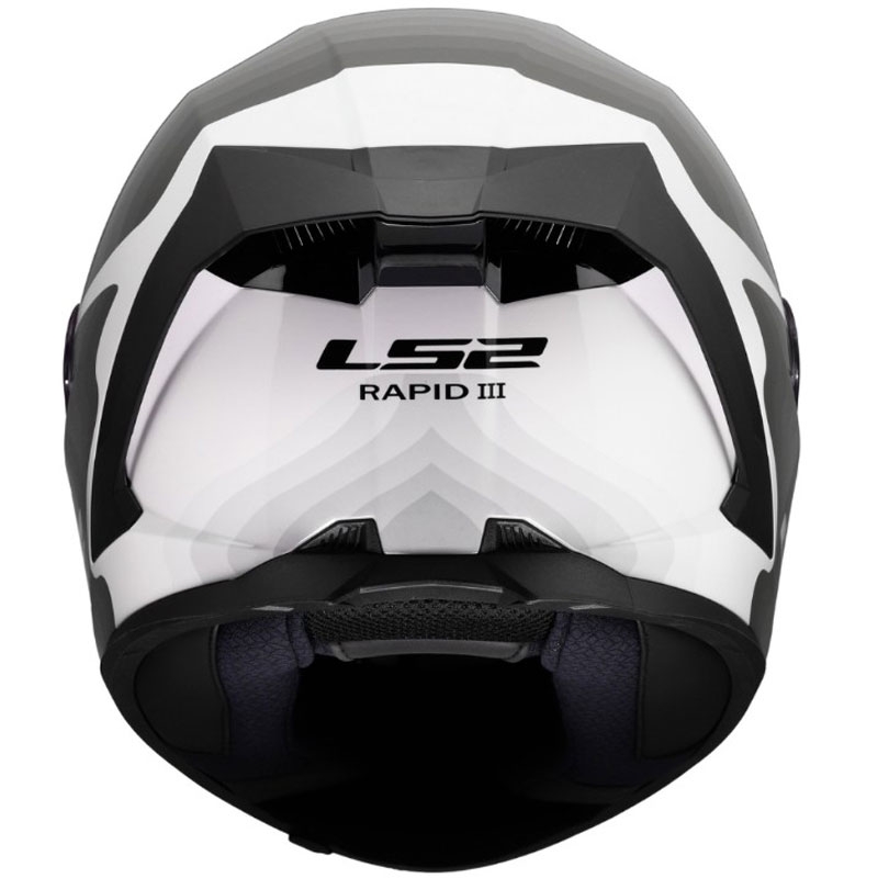 Casco integrale da moto LS2 FF820 Rapid III Flow bianco-grigio lucido