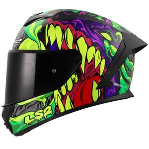 Casco integrale da moto LS2 FF820 Rapid III Lycant viola-verde lucido