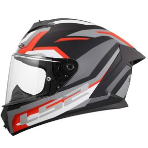 Casco integrale da moto LS2 FF820 Rapid III Hyper nero opaco-rosso