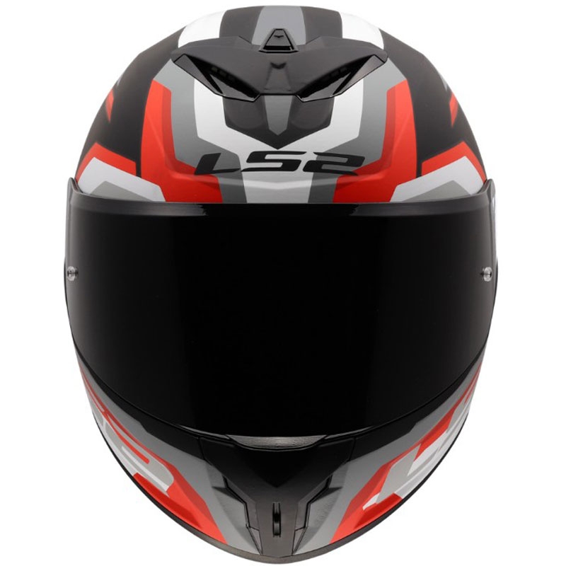 Casco integrale da moto LS2 FF820 Rapid III Hyper nero opaco-rosso