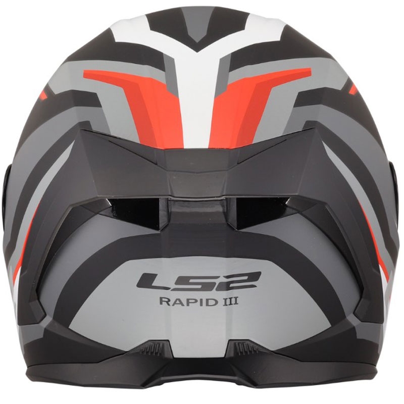 Casco integrale da moto LS2 FF820 Rapid III Hyper nero opaco-rosso