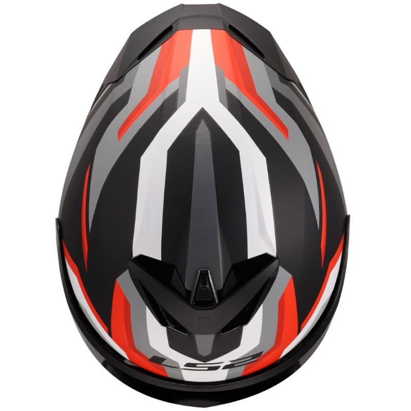 Casco integrale da moto LS2 FF820 Rapid III Hyper nero opaco-rosso
