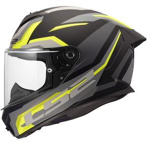 Casco integrale da moto LS2 FF820 Rapid III Hyper nero opaco-giallo