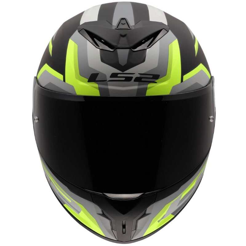 Casco integrale da moto LS2 FF820 Rapid III Hyper nero opaco-giallo