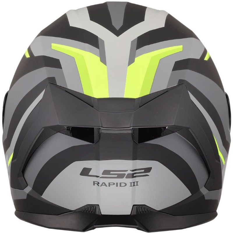 Casco integrale da moto LS2 FF820 Rapid III Hyper nero opaco-giallo