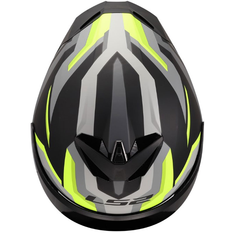 Casco integrale da moto LS2 FF820 Rapid III Hyper nero opaco-giallo