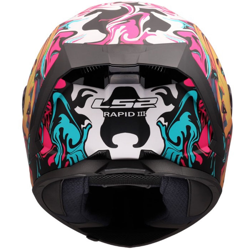 Casco integrale da moto LS2 FF820 Rapid III Cyberg viola-blu-verde opaco