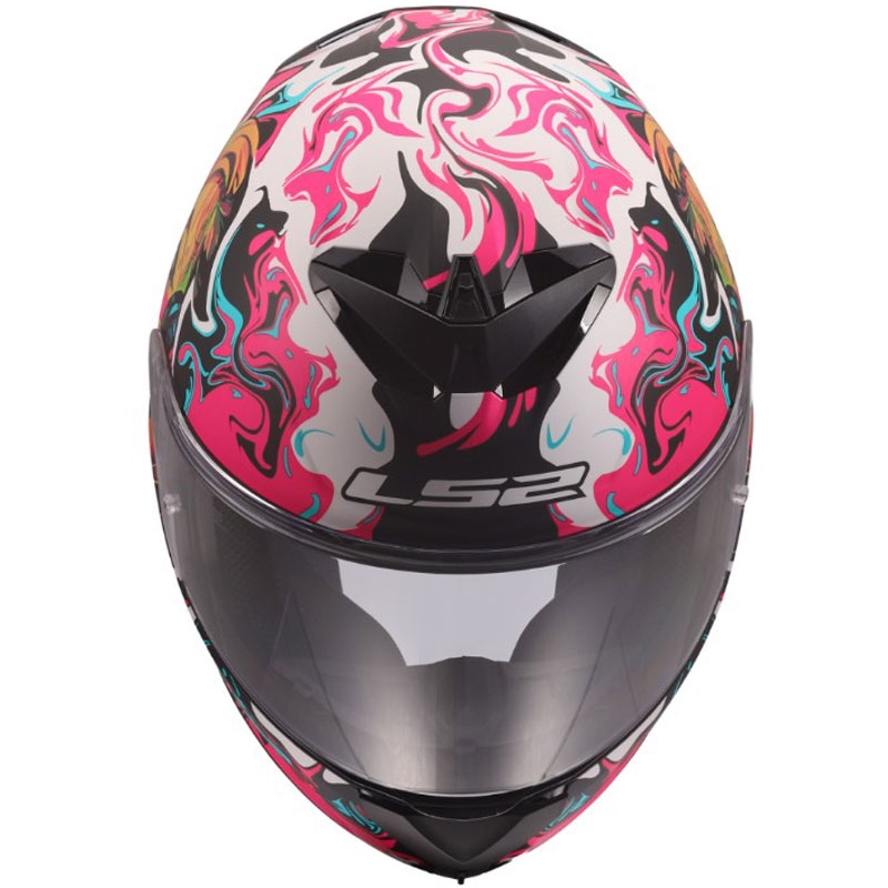 Casco integrale da moto LS2 FF820 Rapid III Cyberg viola-blu-verde opaco