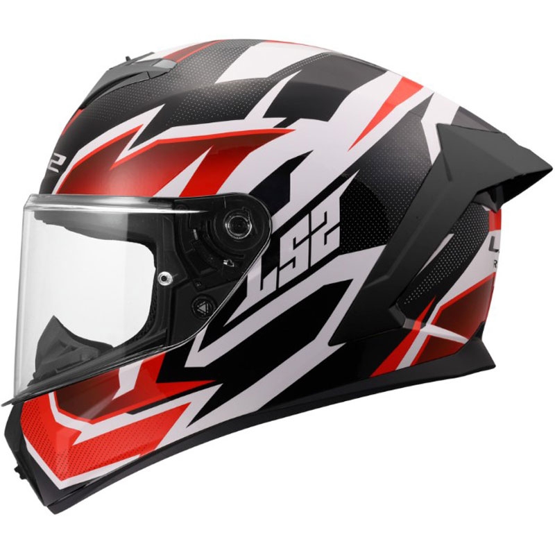 Casco integrale da moto LS2 FF820 Rapid III Xtrem bianco-nero-rosso lucido