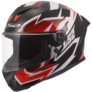 Casco integrale da moto LS2 FF820 Rapid III Xtrem bianco-nero-rosso lucido