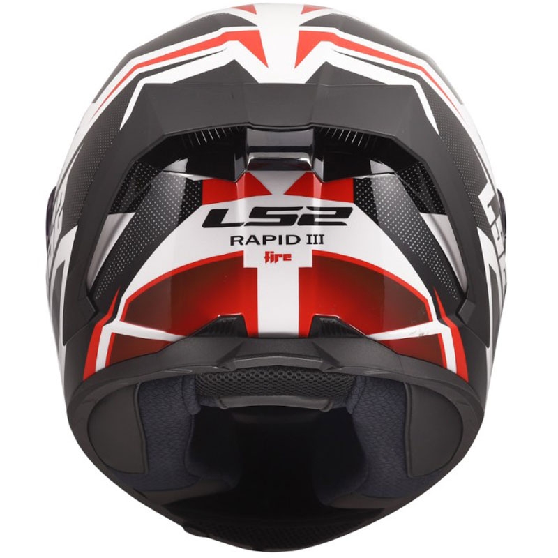 Casco integrale da moto LS2 FF820 Rapid III Xtrem bianco-nero-rosso lucido