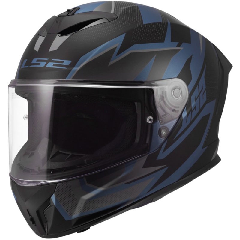 Casco integrale da moto LS2 FF820 Rapid III Xtrem nero opaco-blu-petrolio