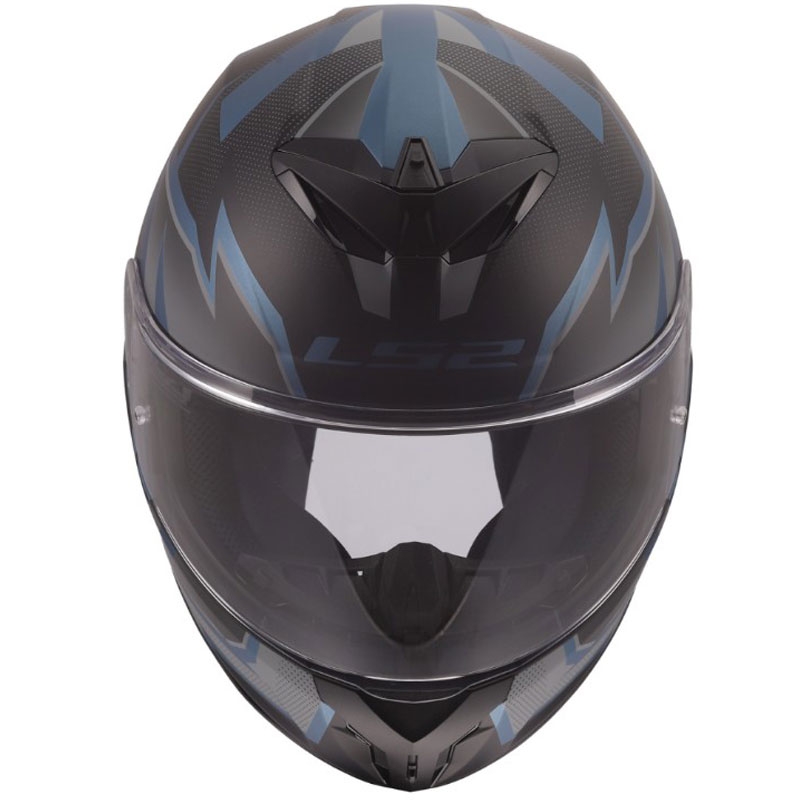 Casco integrale da moto LS2 FF820 Rapid III Xtrem nero opaco-blu-petrolio
