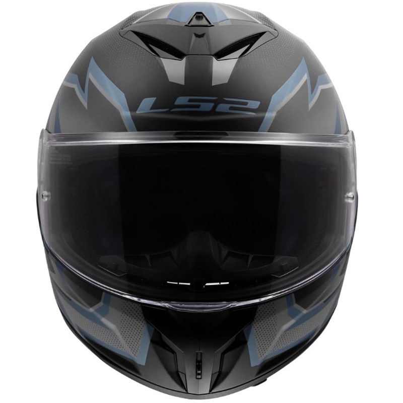 Casco integrale da moto LS2 FF820 Rapid III Xtrem nero opaco-blu-petrolio
