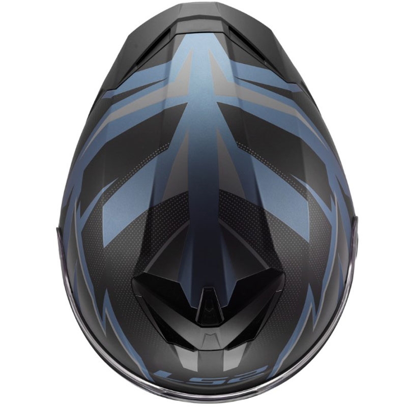 Casco integrale da moto LS2 FF820 Rapid III Xtrem nero opaco-blu-petrolio