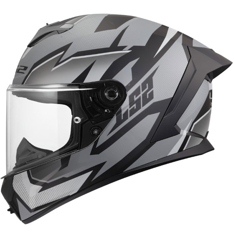 Casco integrale da moto LS2 FF820 Rapid III Xtrem nero opaco-grigio