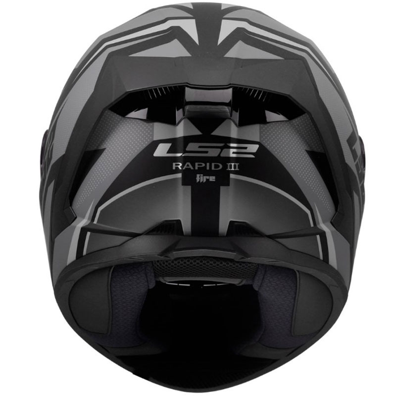 Casco integrale da moto LS2 FF820 Rapid III Xtrem nero opaco-grigio