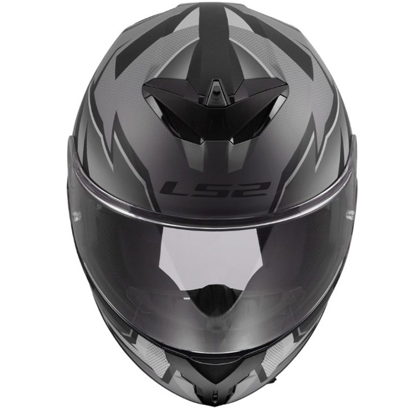 Casco integrale da moto LS2 FF820 Rapid III Xtrem nero opaco-grigio