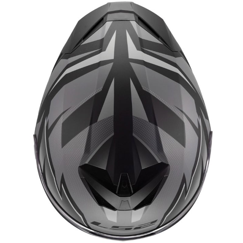 Casco integrale da moto LS2 FF820 Rapid III Xtrem nero opaco-grigio
