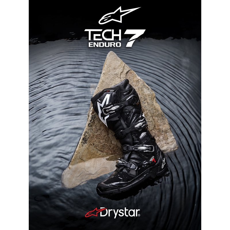 Stivali da moto Alpinestars Tech 7 Enduro Drystar neri