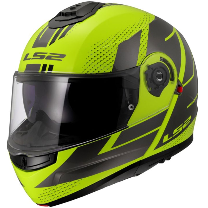 Casco modulare LS2 FF908 Strobe II Code giallo fluo lucido-nero