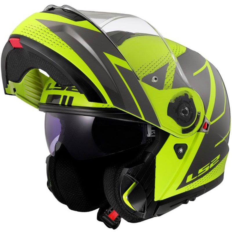 Casco modulare LS2 FF908 Strobe II Code giallo fluo lucido-nero