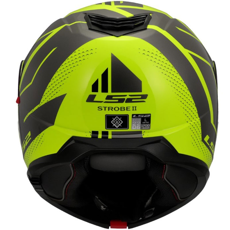 Casco modulare LS2 FF908 Strobe II Code giallo fluo lucido-nero