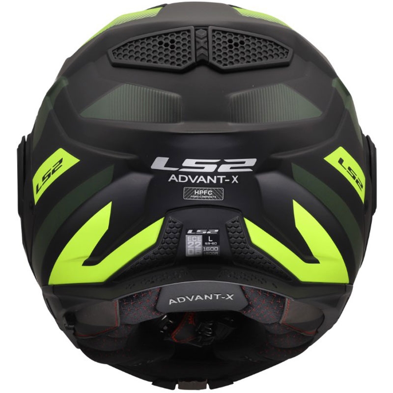 Casco moto modulare LS2 FF901 Advant X Nova giallo fluo opaco-nero