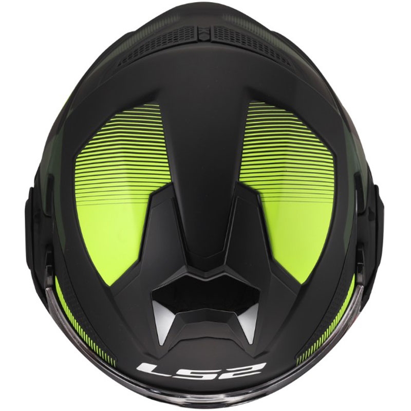 Casco moto modulare LS2 FF901 Advant X Nova giallo fluo opaco-nero