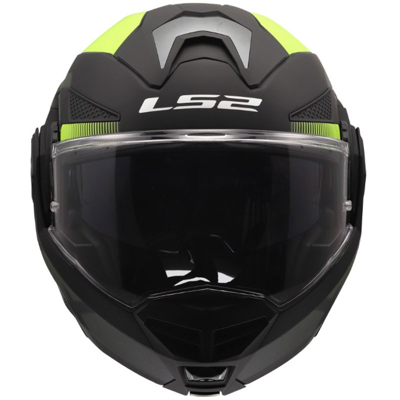 Casco moto modulare LS2 FF901 Advant X Nova giallo fluo opaco-nero