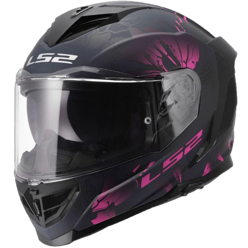 Casco integrale da moto LS2 FF818 Storm III Burst Nero-Rosa