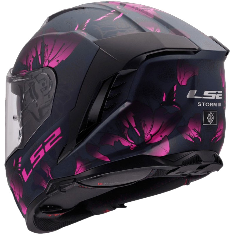 Casco integrale da moto LS2 FF818 Storm III Burst Nero-Rosa