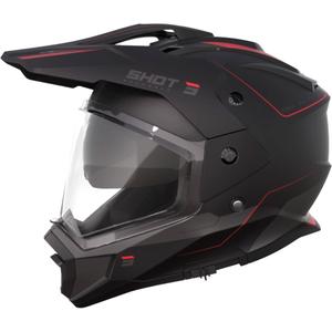Casco Enduro Shot Trek Rally nero-rosso