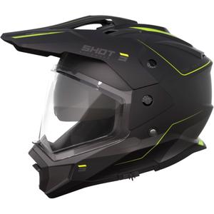 Casco Enduro Shot Trek Rally nero-giallo fluo
