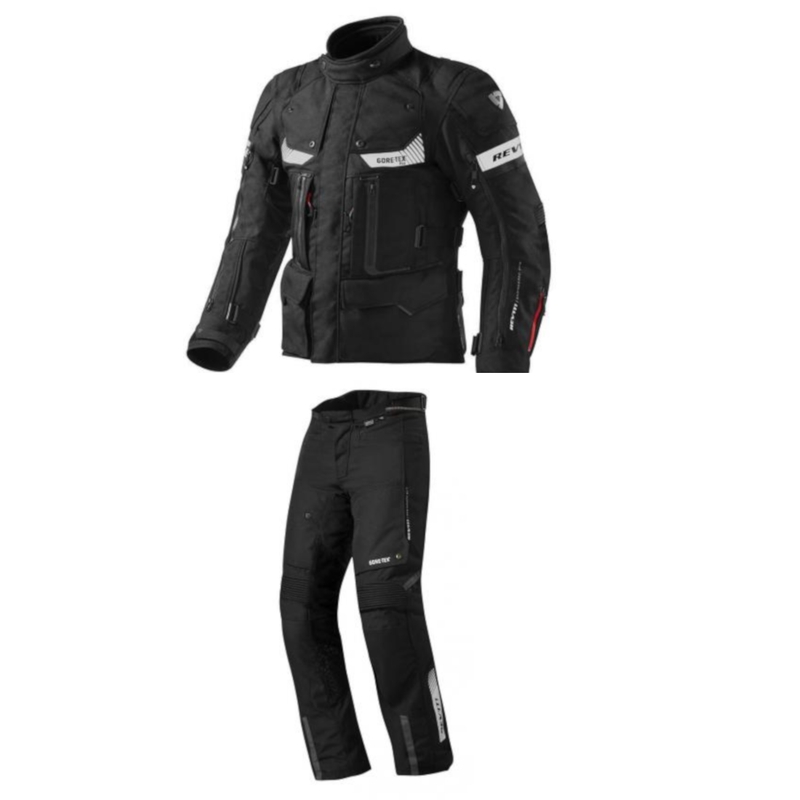 Tuta da moto Revit Defender da uomo, nero Saldi