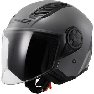 Casco moto aperto LS2 OF616 Airflow II Solid Grigio Nardo
