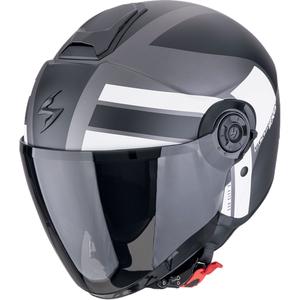 Casco aperto Scorpion EXO-CITY II BLUR argento-nero-bianco opaco Saldi