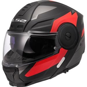Casco moto modulare LS2 FF902 Scope II Duria nero-rosso