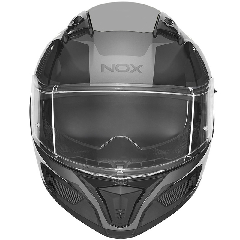 Casco integrale da moto NOX N402 Mentor nero-bianco